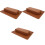 3Ensembles Repose-Main Nail Art Marron PU Confort Pour 5