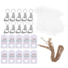 40Sets Metall Baby Shower Mitgebsel Silber Mit Tragbarer