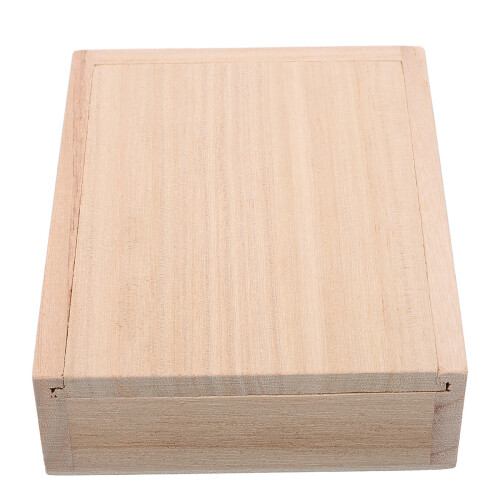 2Stk Unbehandelte Holzköderbox Mit Schiebedeckel Für Angler, Lichtgelb