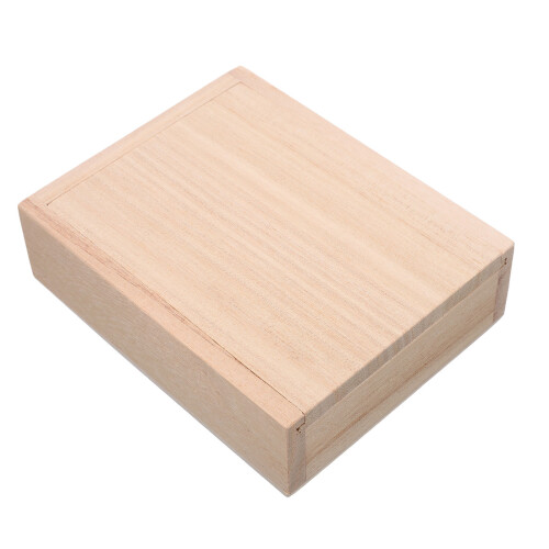 2Stk Unbehandelte Holzköderbox Mit Schiebedeckel Für Angler, Lichtgelb 2