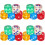 60Pièces Dés Translucides Multicolores 6 Faces Pour Fêtes Et École 2