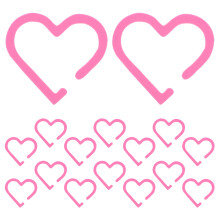 40Stk Pink Herzförmige Weinglas Anhänger Wiederverwendbar