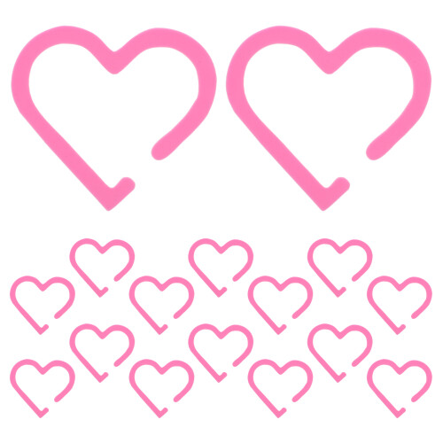 40Stk Pink Herzförmige Weinglas Anhänger Wiederverwendbar