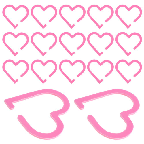 40Stk Pink Herzförmige Weinglas Anhänger Wiederverwendbar 2