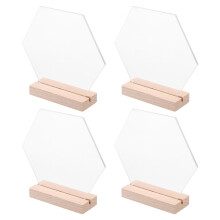 20Stk Dekorative Acryl Tischschilder Bunt Für Hochzeit Mit Holz