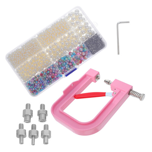 2Sets Perlenbefestiger Handpresse ABS Eisen Vielseitig Für Haushalt 1