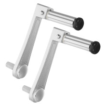4Pcs Manual Lift Hanger Crank Handle Silver Metal with Stable Hex Grip