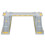 4Pièces Pont Piéton Miniature Plastique Gris Pour Décor Table De Sable 1