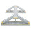 4Pièces Pont Piéton Miniature Plastique Gris Pour Décor Table De Sable 3