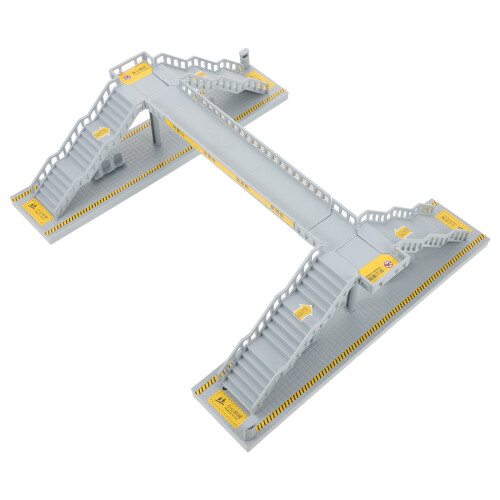 4Pièces Pont Piéton Miniature Plastique Gris Pour Décor Table De Sable 1