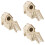 3Pièces En Bois Beige Pour Rongeurs 8