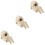 3Pièces En Bois Beige Pour Rongeurs 7