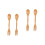 4Pièces Ustensiles Mini Spork Enfants Bois Durable Couleur 4