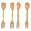 4Pièces Ustensiles Mini Spork Enfants Bois Durable Couleur 2