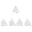 5Ensembles Éponges Ongles Latex Blanches Pince Pour 4