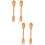 4Pièces Ustensiles Mini Spork Enfants Bois Durable Couleur 7