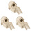3Pièces En Bois Beige Pour Rongeurs 4