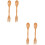 4Pièces Ustensiles Mini Spork Enfants Bois Durable Couleur 6