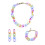 3Ensembles Parure Colorée Bracelet Boucles 11