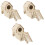 3Pièces En Bois Beige Pour Rongeurs 5