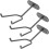 9Pcs Durable Grey Paint Gun Holder Rack for Spray Storage and Display 3