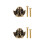 2Pcs Brass Drawer Pulls Golden Angel Knobs for Cabinet Hardware 5