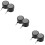 6Pièces Cache Vent Élastique Noir Pour Jardin De 10
