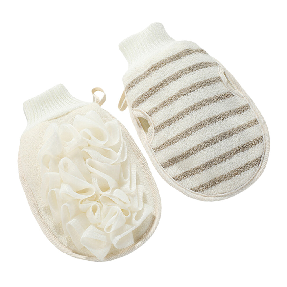 Solustre 6Pcs Exfoliating Gloves For Body Bath Assorted Colors