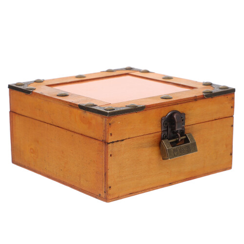 4Pcs Locking Wooden Treasure Boxes Vintage Style Multi Storage Case 1