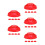 25Pcs Durable Plastic Detector Guards Red Fire Alarm Covers 7