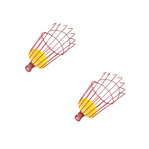 2Pcs Detachable Red Steel Fruit Catcher Tool for Tree Picking 2