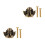 2Pcs Brass Drawer Pulls Golden Angel Knobs for Cabinet Hardware 8