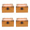 4Pcs Locking Wooden Treasure Boxes Vintage Style Multi Storage Case 10