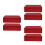 6Pcs Red Tinplate Storage Boxes Stackable Metal Cookie Biscuit Tins 8
