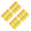 120Pcs Durable Felt Fabric Squares Vibrant Orange-Yellow for Craftwork 9