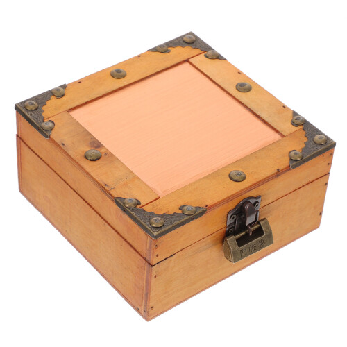 4Pcs Locking Wooden Treasure Boxes Vintage Style Multi Storage Case 2
