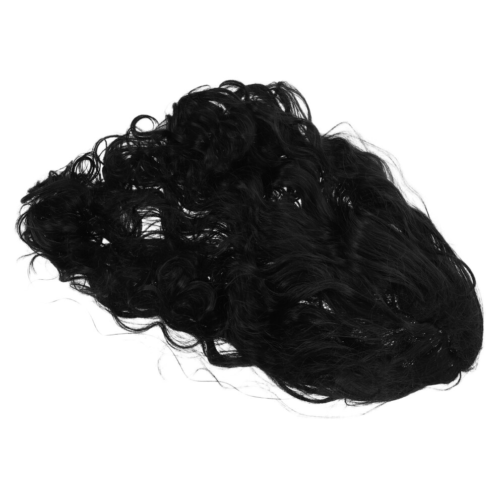Totority Unisex Black 3Pcs Synthetic Wigs Curly Afro For Women Lightweight Breathable