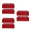 6Pcs Red Tinplate Storage Boxes Stackable Metal Cookie Biscuit Tins 10