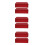6Pcs Red Tinplate Storage Boxes Stackable Metal Cookie Biscuit Tins 5