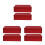 6Pcs Red Tinplate Storage Boxes Stackable Metal Cookie Biscuit Tins 9