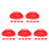 25Pcs Durable Plastic Detector Guards Red Fire Alarm Covers 10