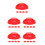 25Pcs Durable Plastic Detector Guards Red Fire Alarm Covers 5