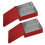 6Pcs Red Tinplate Storage Boxes Stackable Metal Cookie Biscuit Tins 3