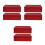 6Pcs Red Tinplate Storage Boxes Stackable Metal Cookie Biscuit Tins 6
