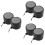 6Pièces Cache Vent Élastique Noir Pour Jardin De 8
