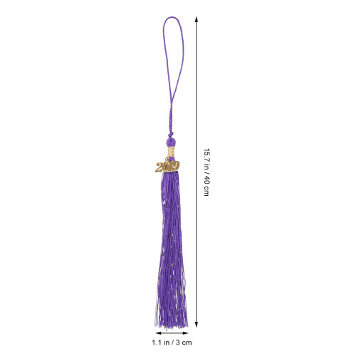 Purple Graduation Tassels Premium Polyester Silky for Ceremony 2