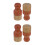 4Sets Bamboo Handle Round Wax Applicator Sponge for Car Sofa Painting 5