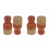 4Sets Bamboo Handle Round Wax Applicator Sponge for Car Sofa Painting 4