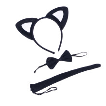 6St Wit Kat Cosplay Voor Kinderen Met Hoofdband Strikstaart