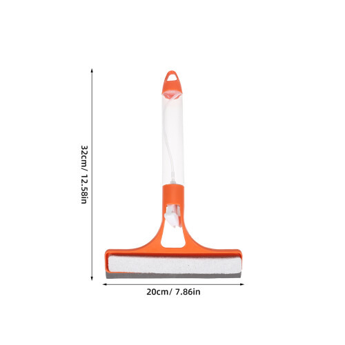 Orange Adjustable Angle Squeegee with Built-in Sprayer for Glass 1
